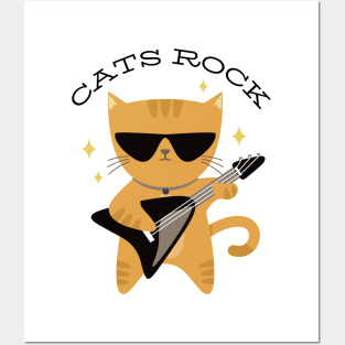 Cats rock Posters and Art